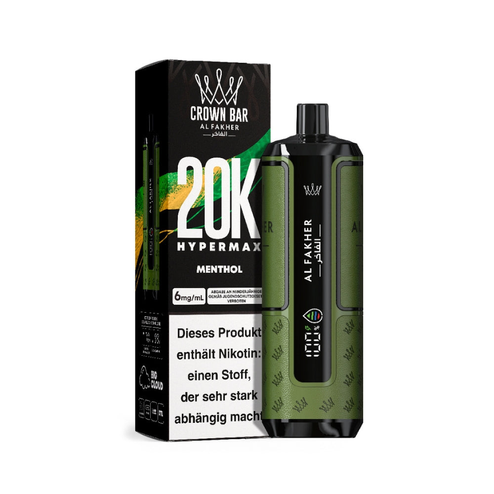 Al Fakher Crown Bar Hypermax 20K 20.000 Zge Power Vape | Easy2Vape Al Fakher Crown Bar Hypermax 20K 20.000 Zge Power Vape | Easy2Vape