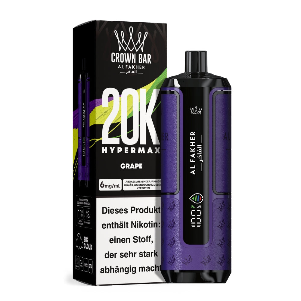 Al Fakher Crown Bar Hypermax 20K Vape