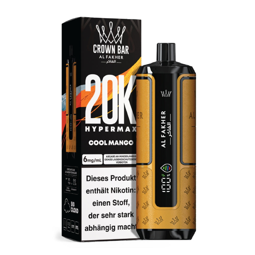 Al Fakher Crown Bar Hypermax 20K 20.000 Zge Power Vape | Easy2Vape Al Fakher Crown Bar Hypermax 20K 20.000 Zge Power Vape | Easy2Vape