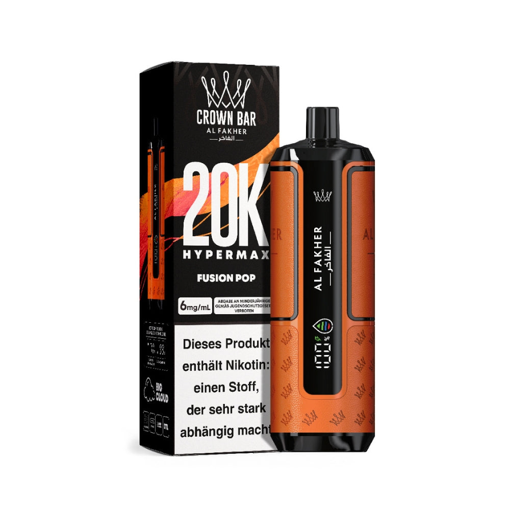 Al Fakher Crown Bar Hypermax 20K 20.000 Zge Power Vape | Easy2Vape Al Fakher Crown Bar Hypermax 20K 20.000 Zge Power Vape | Easy2Vape