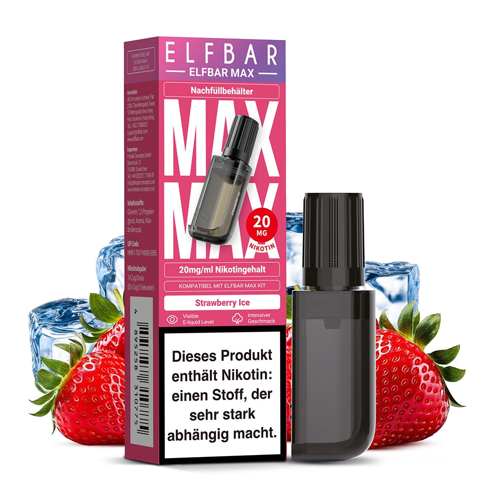 Elfbar MAX Refill Pod 10 ml Nachfllpod fr MAX Kit | Magnetisch & Auslaufsicher | Easy2Vape Elfbar MAX Refill Pod 10 ml Nachfllpod fr MAX Kit | Magnetisch & Auslaufsicher | Easy2Vape