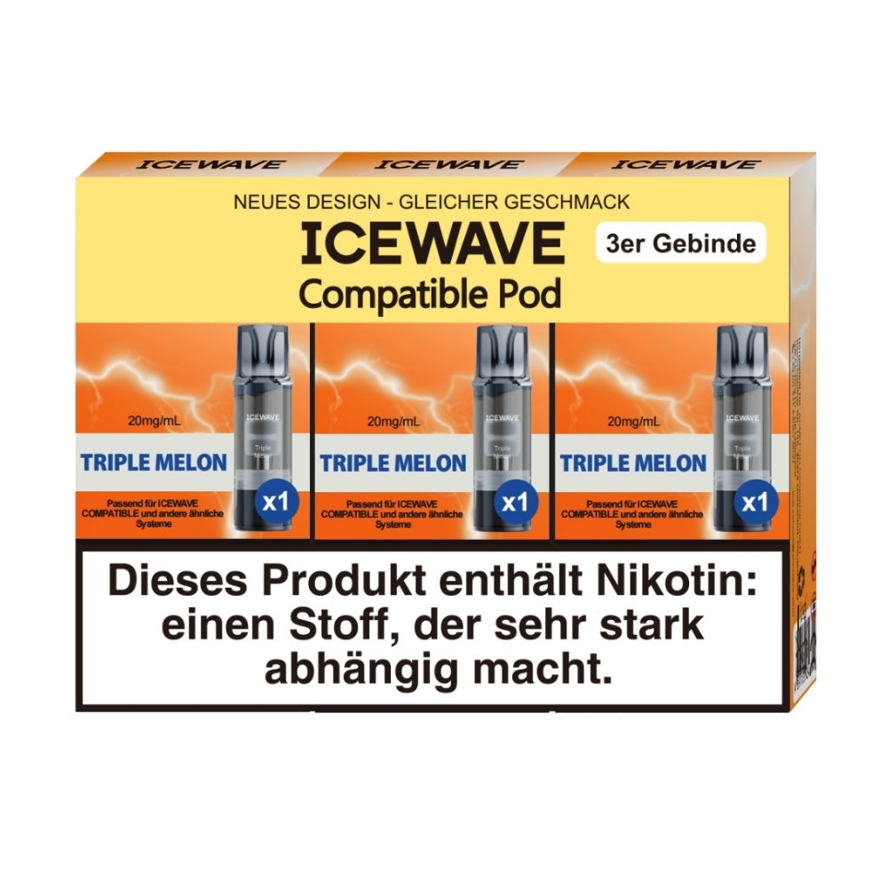 ICEWAVE 3in1 Pod | 3er-Pack Prefilled Pods 20 mg/ml Easy2Vape ICEWAVE 3in1 Pod | 3er-Pack Prefilled Pods 20 mg/ml Easy2Vape