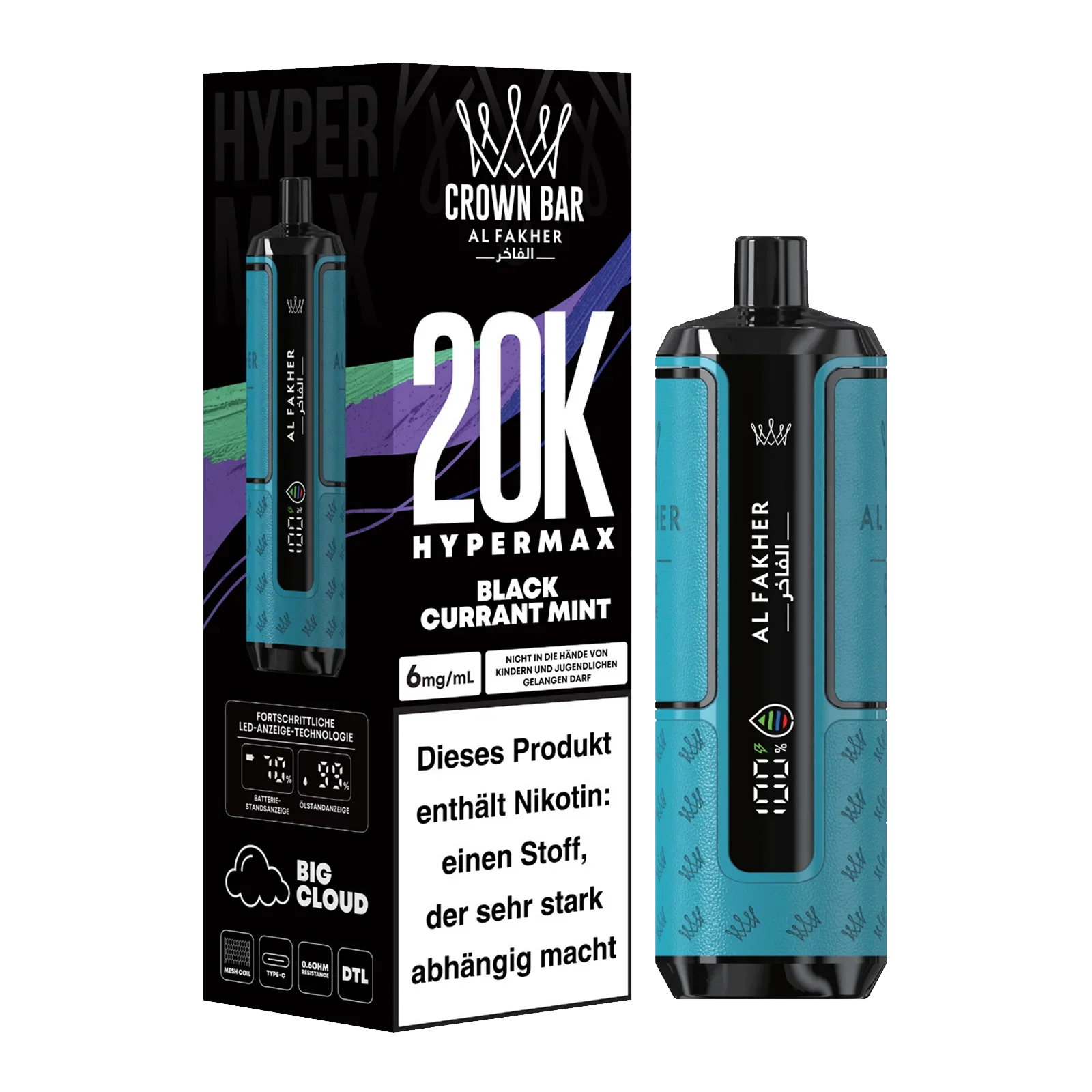 Al Fakher Crown Bar Hypermax 20K Vape